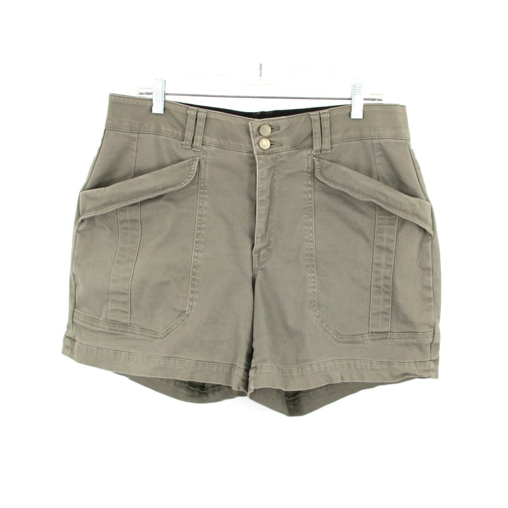 DEMOCRACY Chino Hiker Shorts Women 16W Gray Elastic Waist Band "AB SOLUTION"